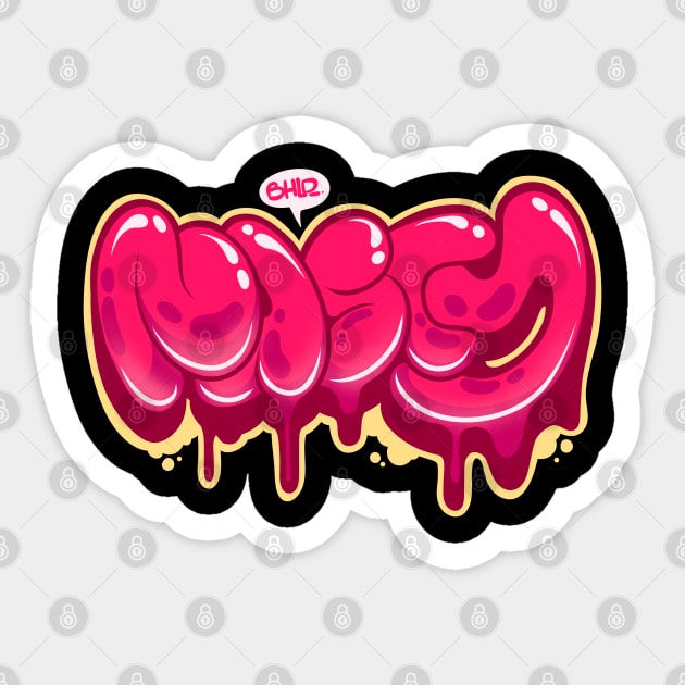 nasty graffiti Sticker by Behold Design Supply